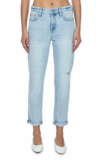 Women's Girlfriend Art Deco Ankle Jeans in Crescent Moon Wash size 12P/14P  Petite