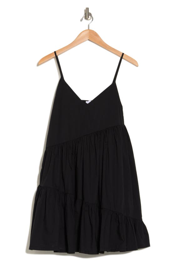 Melrose And Market Tiered Cotton Dress In Black