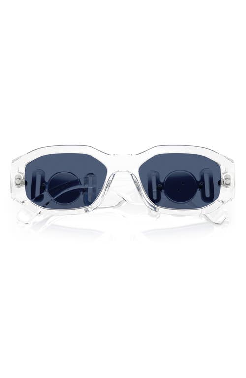 Versace Biggie 53mm Round Sunglasses In Crystal