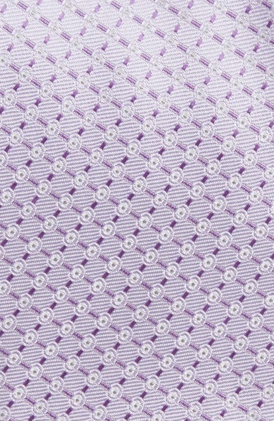 Shop Canali Neat Silk Tie In Light Purple