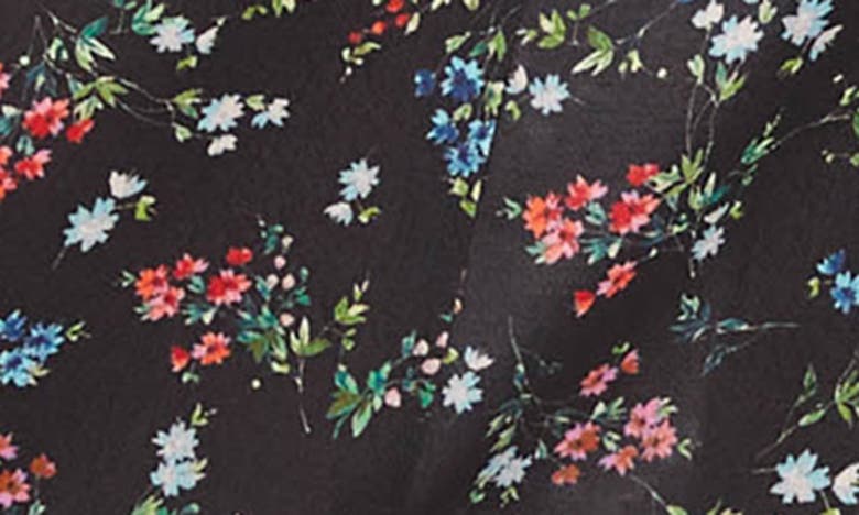 Karen Kane Floral Print Front Button Midi Skirt In Print