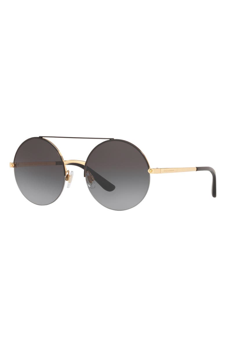 Dolce&Gabbana 54mm Gradient Round Sunglasses, Alternate, color, 