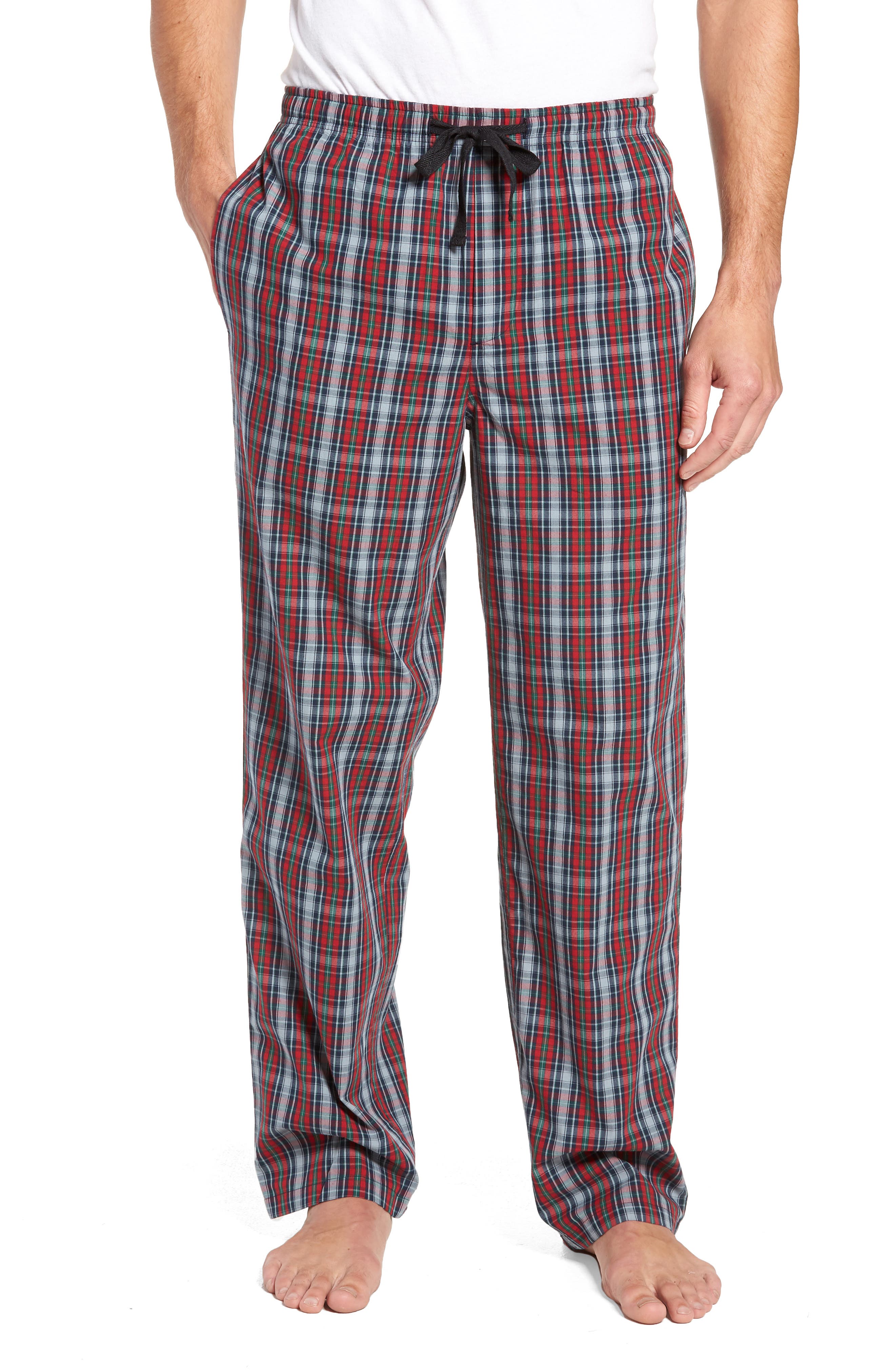 Nordstrom Shop Poplin Pajama Pants, Blue