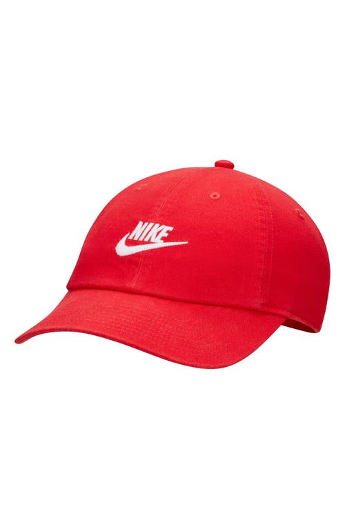 Nike Club Futura Wash Baseball Cap In Red