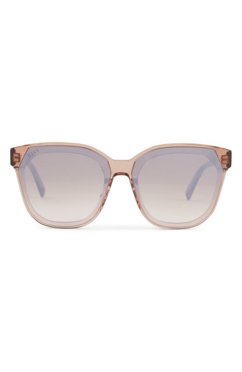 DIFF Gia 62mm Gradient Oversize Square Sunglasses in Rose Stone