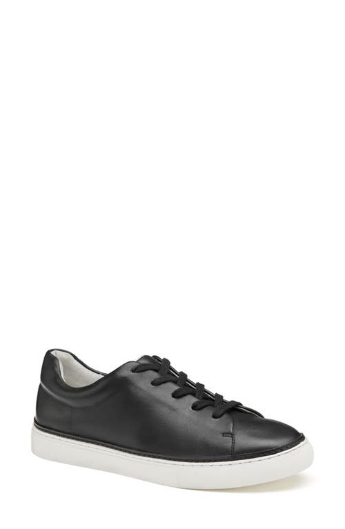 Johnston & Murphy Callie Lace-To-Toe Water Resistant Sneaker in Black Glove at Nordstrom, Size 6