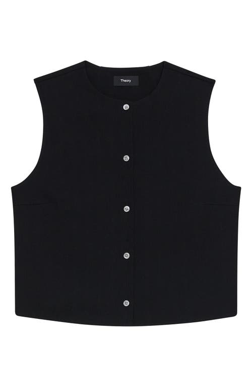 Shop Theory Admira Button-up Shell In Black