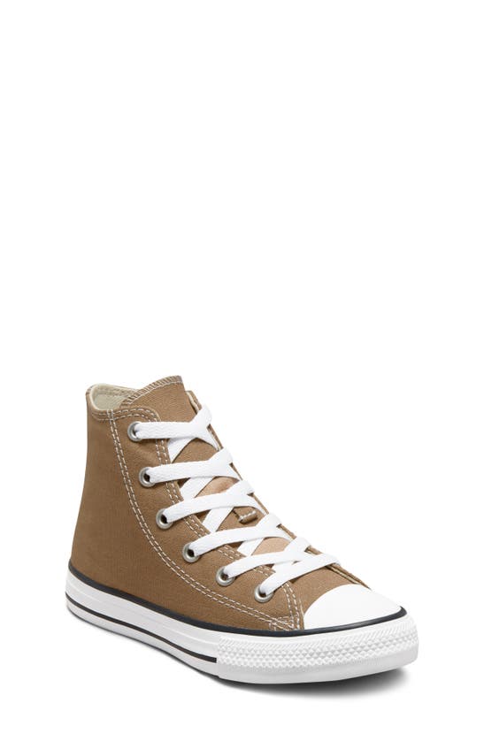 Shop Converse Kids' Chuck Taylor® All Star® High Top Sneaker In Sand Dune/ White/ Black