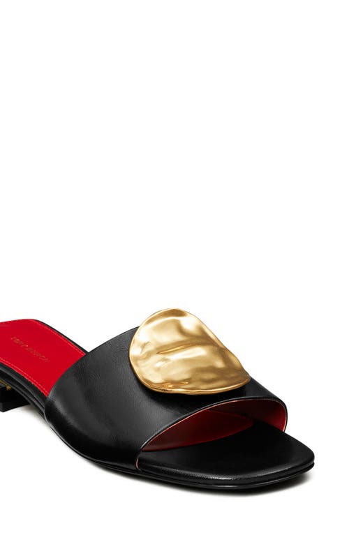 Shop Tory Burch Patos Slide Sandal In Perfect Black/tory Red