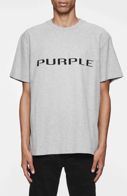 Purple Brand Textured Jersey Logo Graphic T-shirt In Heather