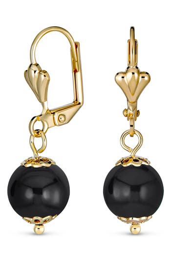Bling Jewelry Stone Drop Earrings In Black