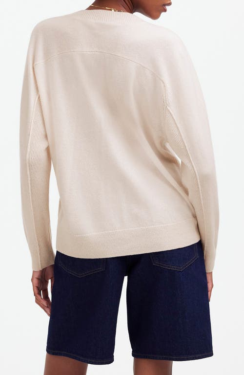 Shop Madewell V-neck Cashmere Sweater In Heather Oat