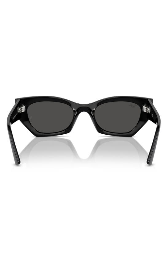Shop Ray Ban Zena 52mm Geometric Sunglasses In Black