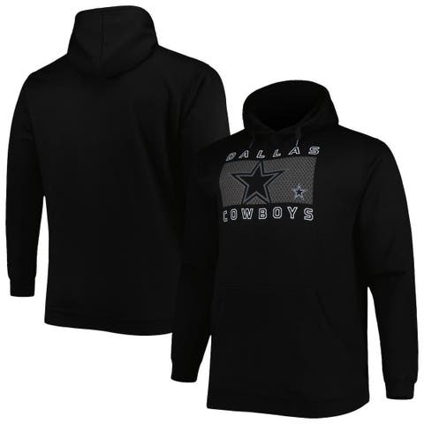 Dallas Cowboys Hoodie - Heathered Gray Majestic Big & Tall Practice Pullover