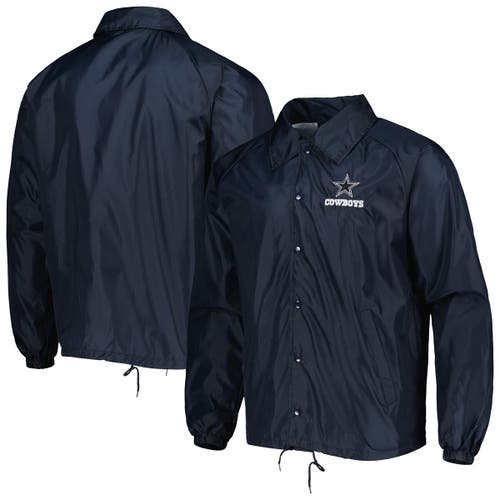 Men's Navy Dunbrooke Dallas Cowboys Coaches Classic Raglan Full-Snap Windbreaker Jacket