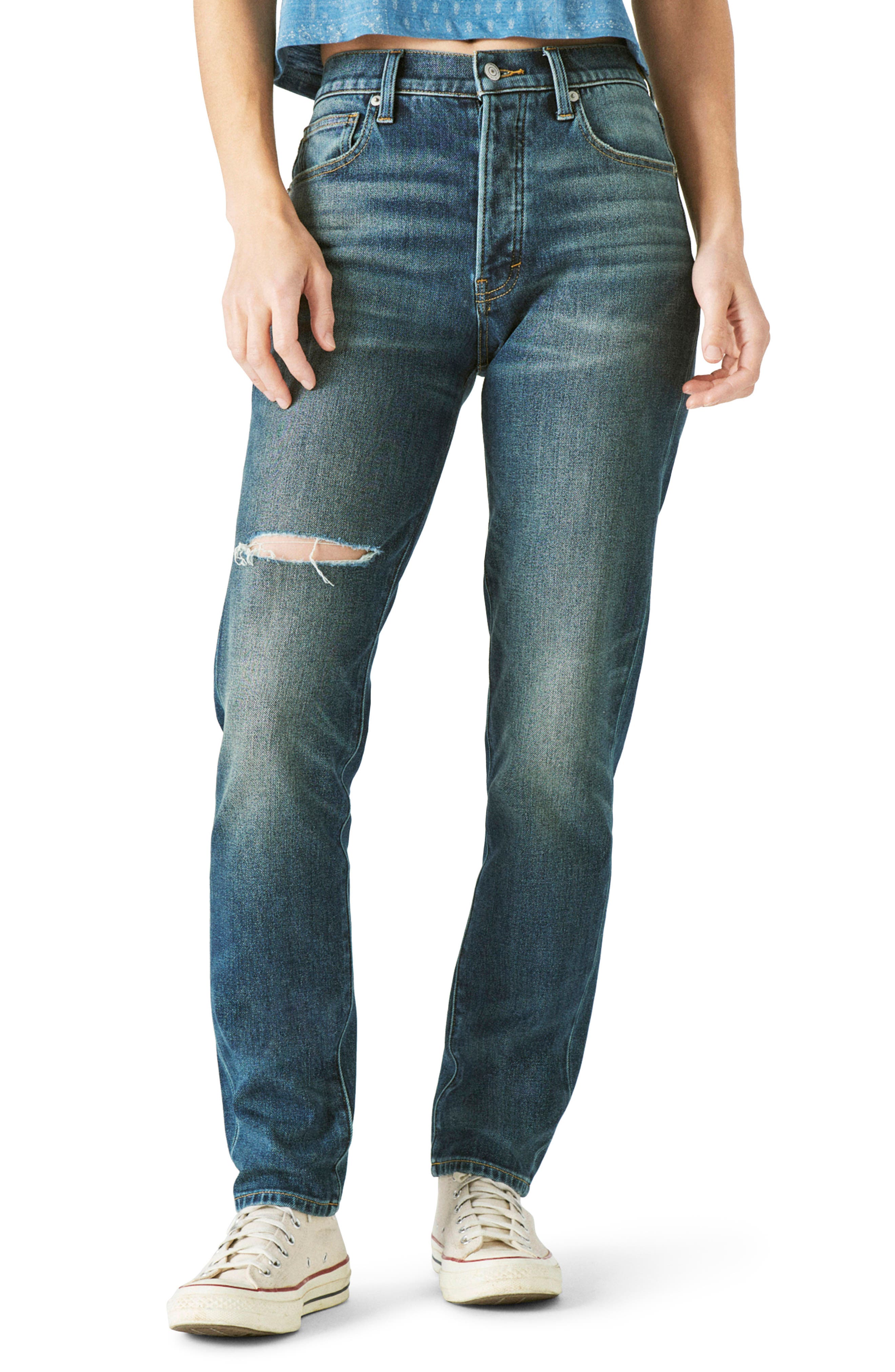 Lucky Brand Drew High Waist Mom Jeans 