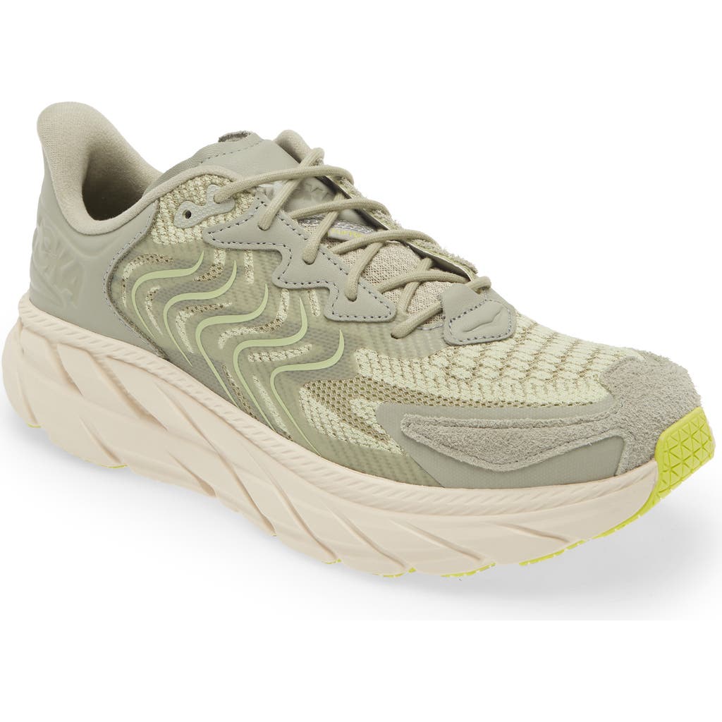 Hoka Gender Inclusive Clifton Ls Sneaker In Barley/oat Milk