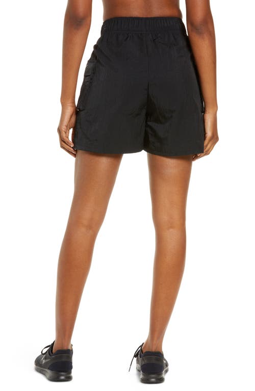 Shop Nike Sportswear Essential Woven High Waist Shorts In Black/white