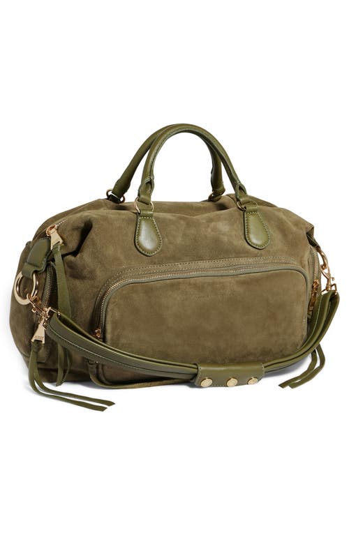 Shop Aimee Kestenberg Away We Go Suede Shoulder Bag In Kelp Suede