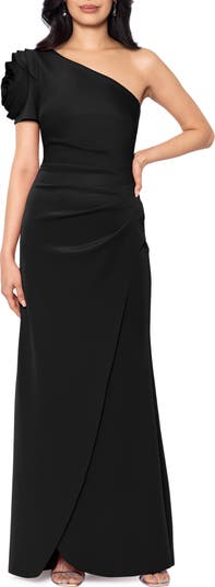 Xscape Evenings Rosette Detail One Shoulder Gown Nordstrom