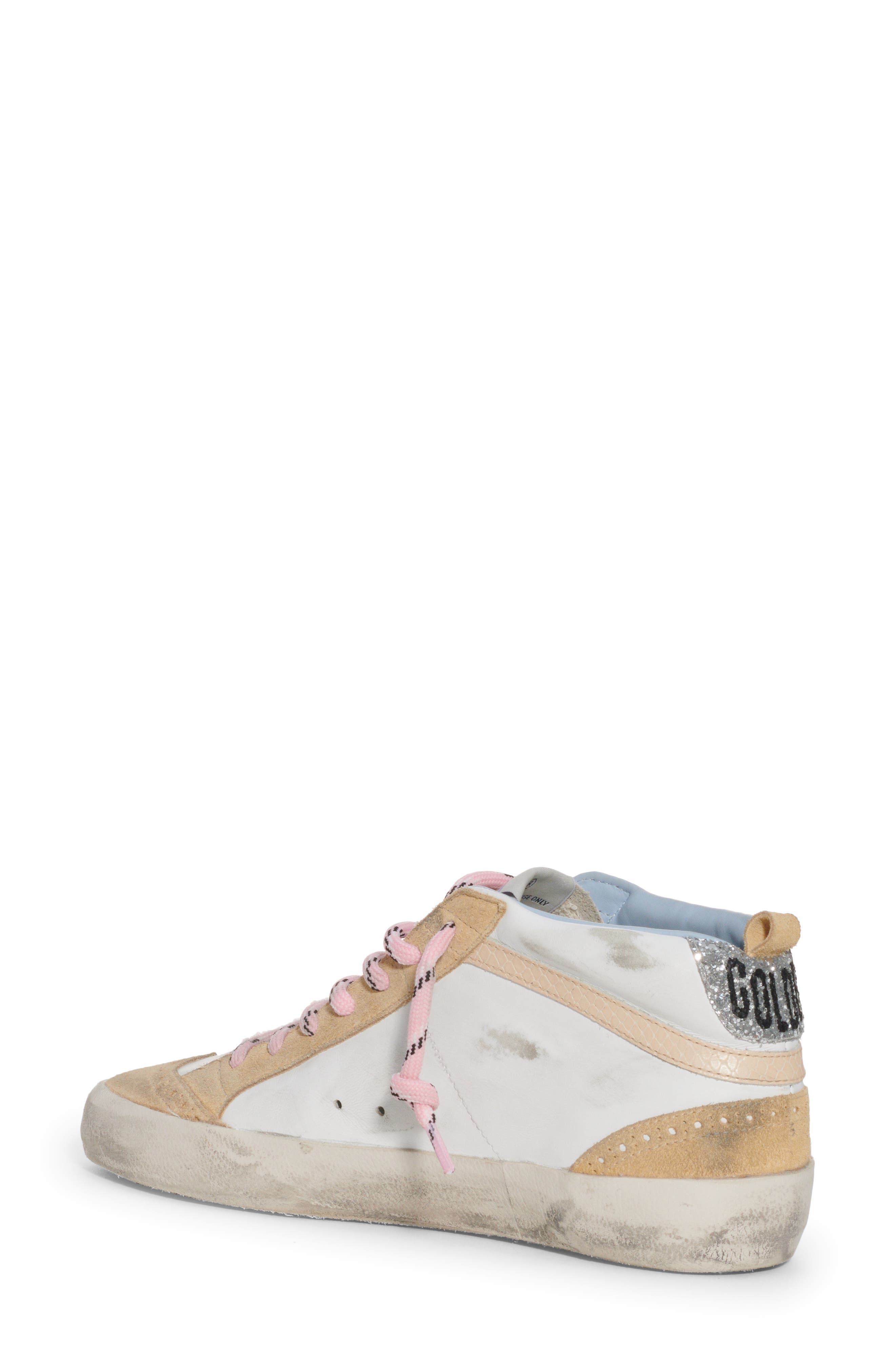 mid star slogan print sneakers