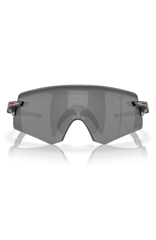 Oakley Encoder Prizm Rimless Wrap Shield Sunglasses in Shiny Black at Nordstrom