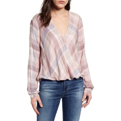 Splendid Cloud Wash Long Sleeve Top, Pink