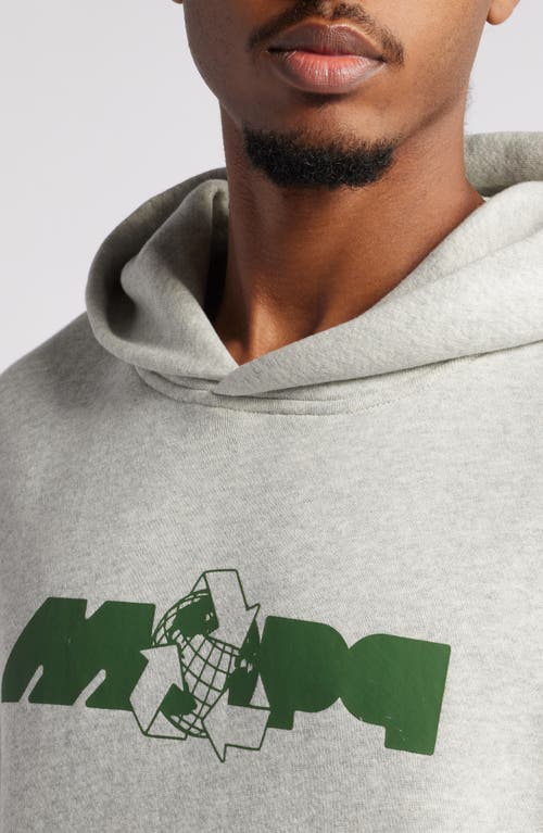 Museum Of Peace And Quiet Museum Of Peace & Quiet Recycle Logo Graphic Cotton Hoodie In Heather Grey