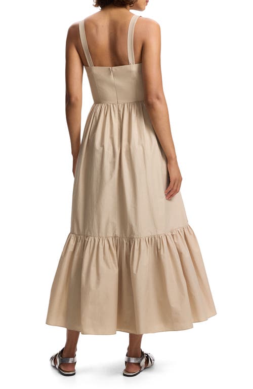 Shop Theory Dr. Soft Tiered Maxi Sundress In Soft Gold