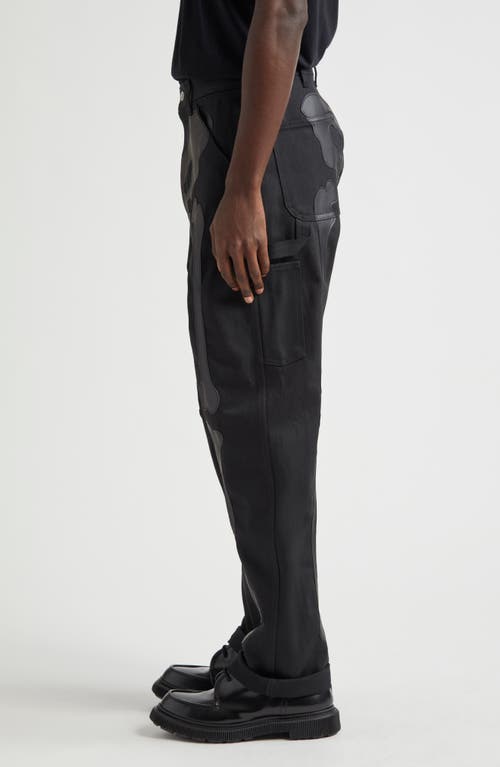 Takahiromiyashita The Soloist Takahiromiyashita Thesoloist. Bone Appliqué Carpenter Jeans In Black X Black Bone