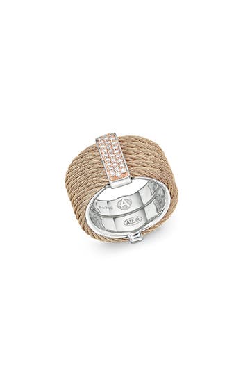 Alor ® Diamond Rope Ring In Rose