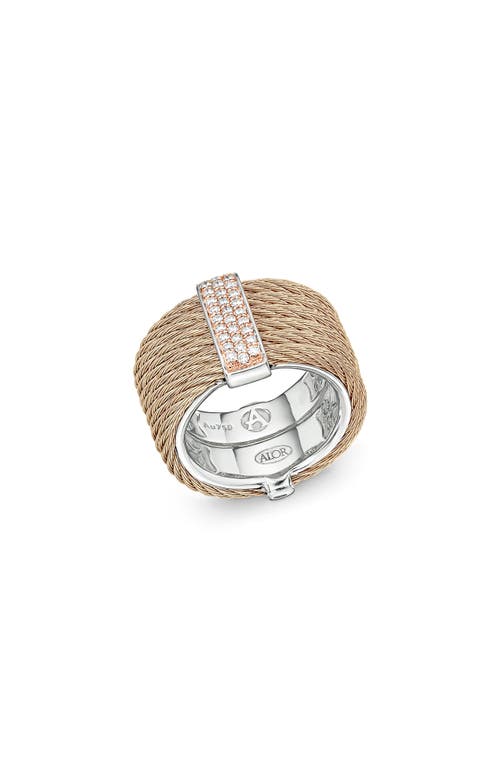 Alor ® Diamond Rope Ring In Rose
