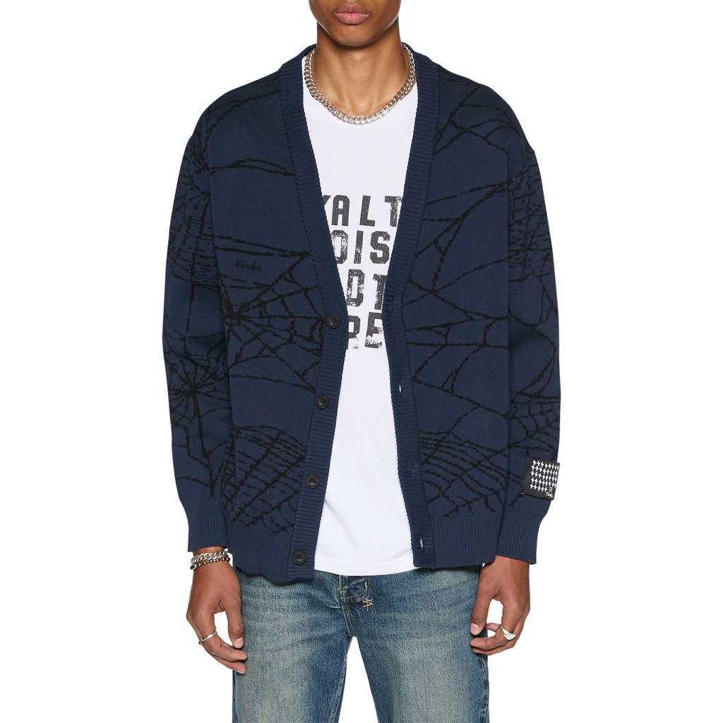 KSUBI KSUBI GASOLINE LIES KNIT V-NECK CARDIGAN