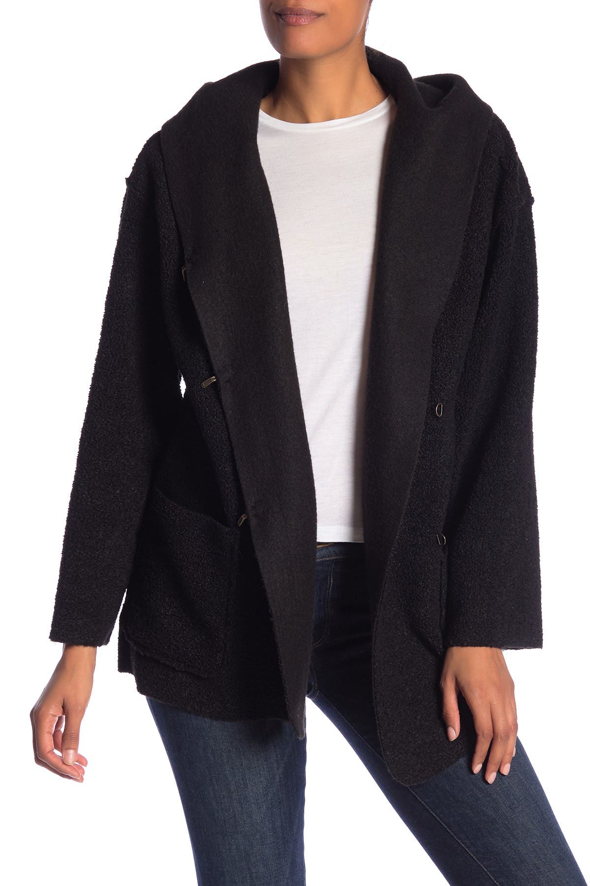teddy hooded cardigan