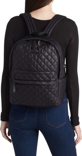 City Quilted Backpack in Black