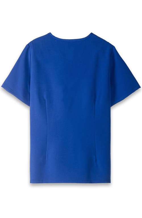 Shop Members Only Palermo 4-pocket Scrub Top In Royal Blue