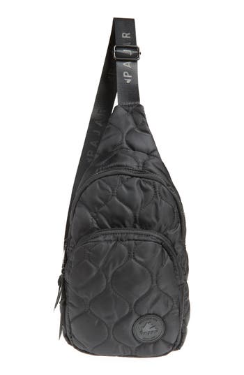 Pajar Quilted Nylon Sling Bag In Black