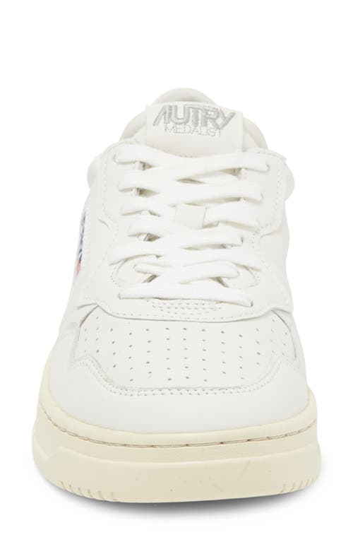 Shop Autry Medalist Low Sneaker In Goat/goat White