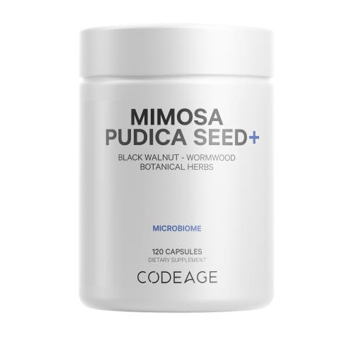 Codeage Mimosa Pudica, Organic Mimosa Pudica Seed, Black Walnut, Cloves, Botanicals, Vegan, 120 ct in White at Nordstrom