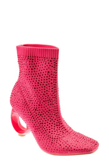 Ninety Union Barb Round Heel Bootie In Fuchsia