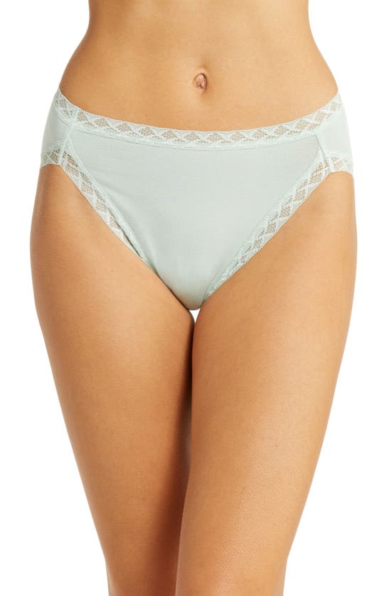 Natori Bliss Cotton French Cut Briefs In Mint