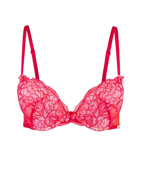 Shop Adore Me Jaya Push Up Plunge Bra In Dark Red