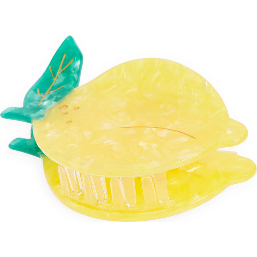 Solar Eclipse Lemon Claw Hair Clip In Yellow