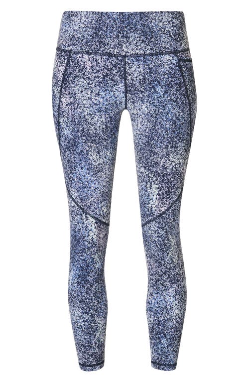 Sweaty Betty Power 7/8 Gym Leggings In Blue Speckle Print