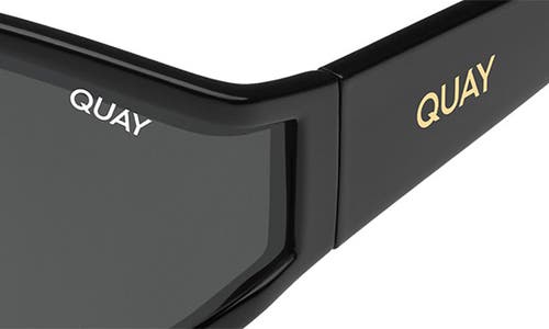 Shop Quay Secret Set 48mm Polarized Shield Sunglasses In Black/black Polarized