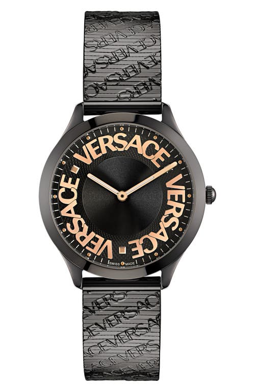 Versace Logo Halo Mesh Strap Watch