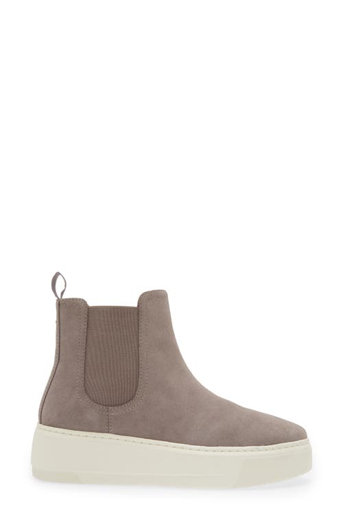 Frankie4 Crawford Platform Chelsea Boot In Dark Taupe Suede