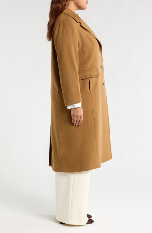 Fleurette Holland Longline Wool Coat In Vicuna