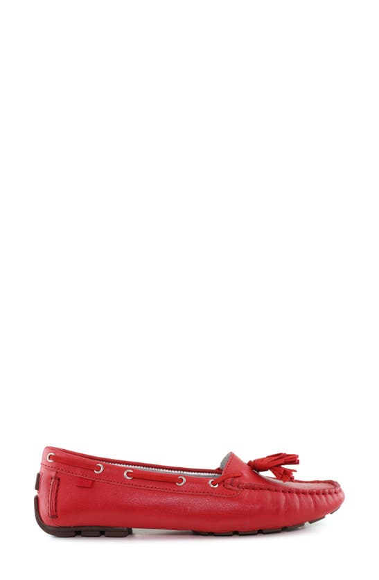 Marc Joseph New York Cherry Street Tassel Flat In Campari Nappa