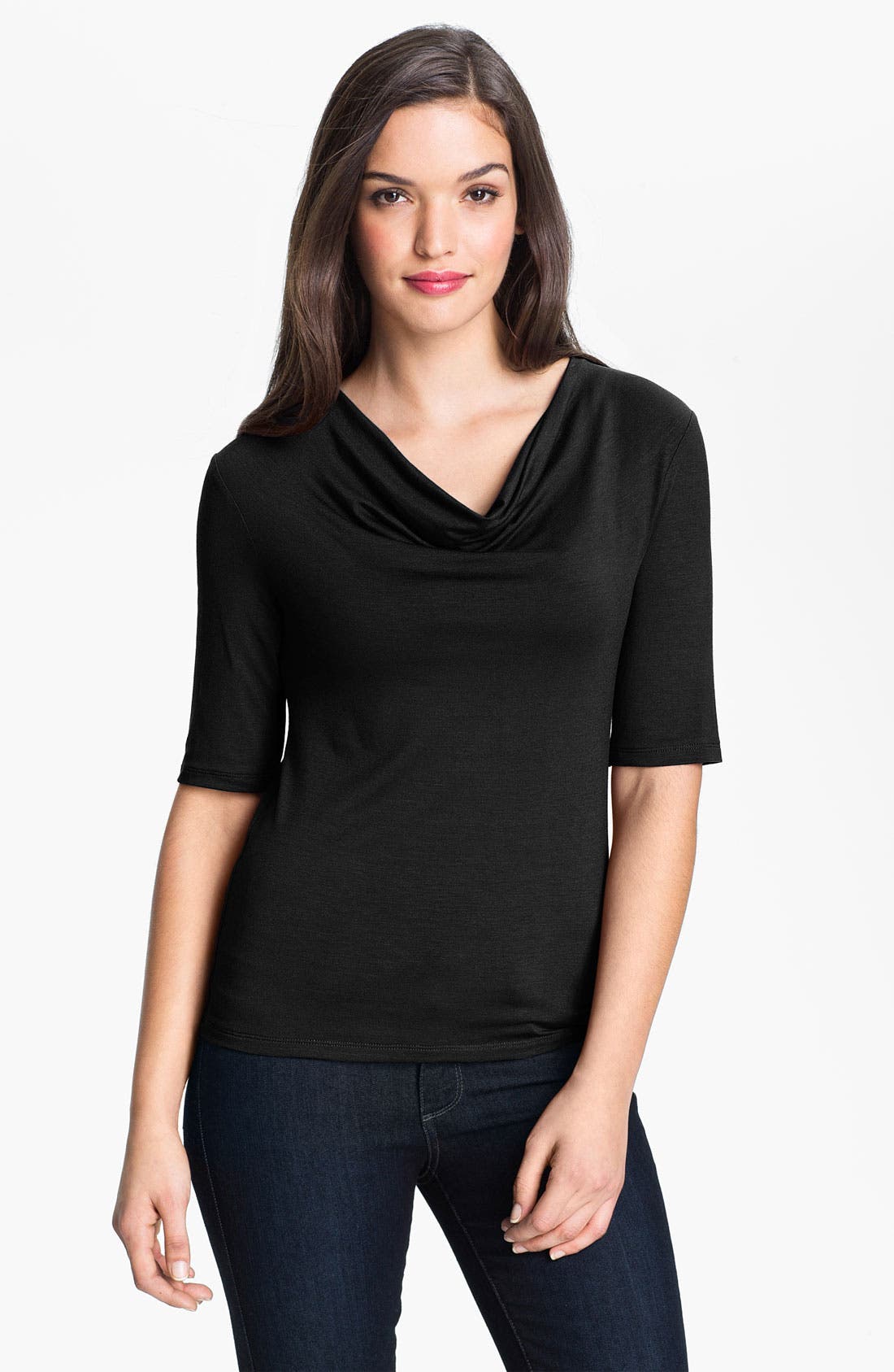Purity Cowl Neck Elbow Sleeve Top Nordstrom